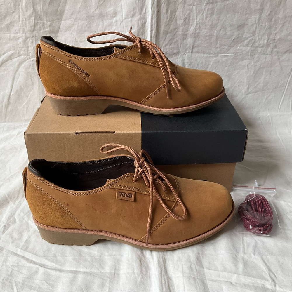 New Teva De La Vina Dos Bison Waterproof Leather Oxfords Size 7.5